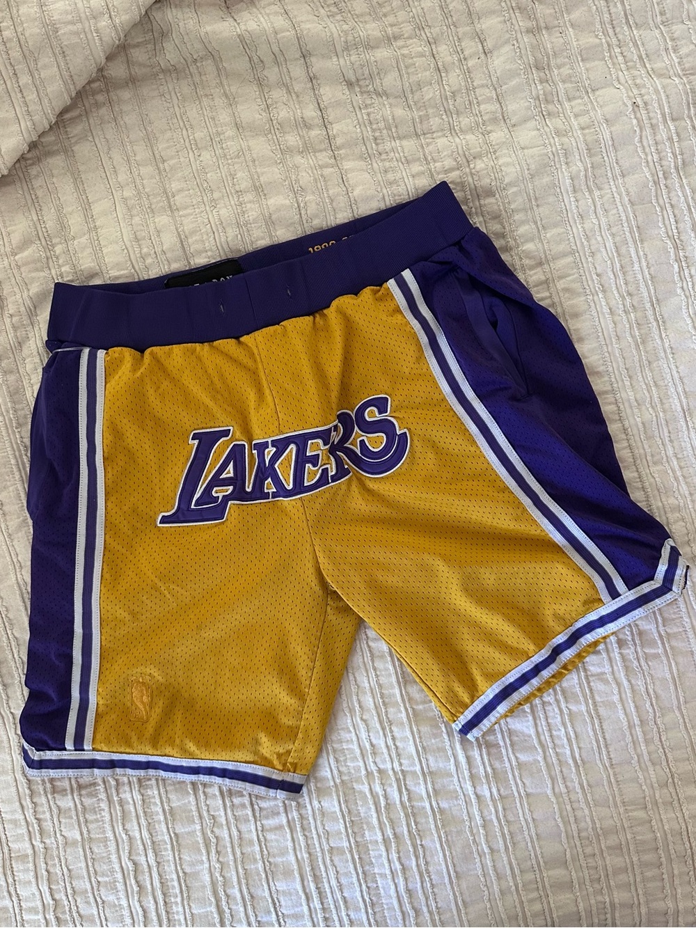 Just Don Los Angeles Lakers Purple and Gold Basketball Shorts
